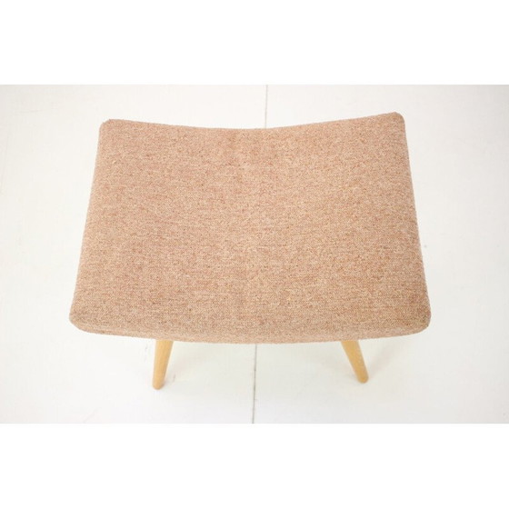 Image 1 of Tabouret vintage en bois de chêne, Tchécoslovaquie 1980