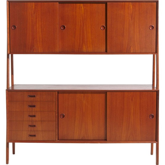 Image 1 of Buffet double en teck danois vintage modèle 3 par Gunni Omann pour Oman Junn Møbelfabrik