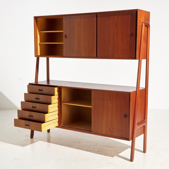 Image 1 of Buffet double en teck danois vintage modèle 3 par Gunni Omann pour Oman Junn Møbelfabrik