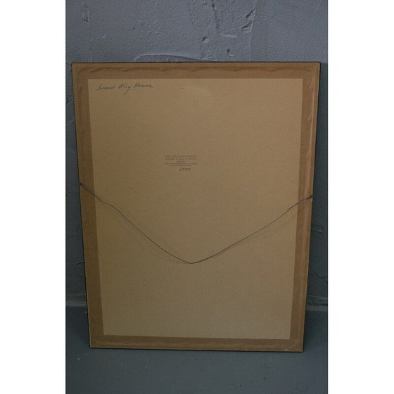 Image 1 of Gravure sur bois postmoderne de Sven Wiig Larsen, Danemark 1954