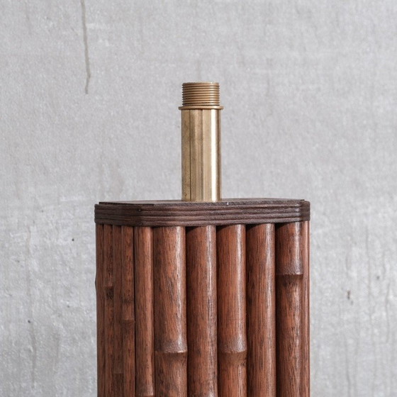 Image 1 of Lampe de table vintage en bambou et laiton, France 1970