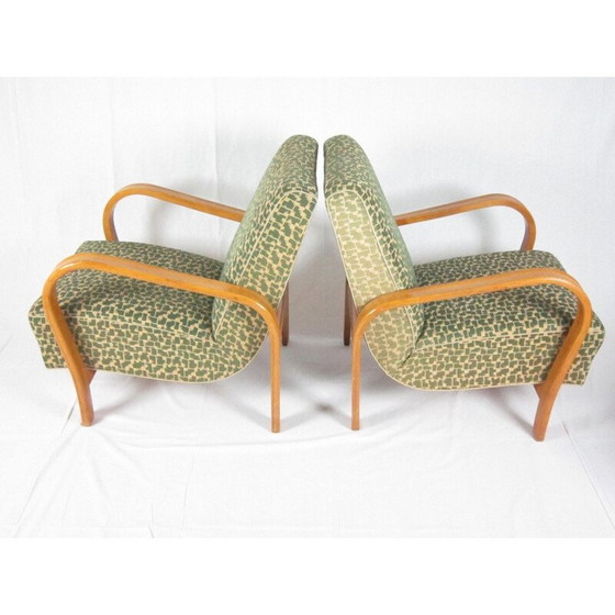 Image 1 of Paire de fauteuils par Jindřich Halabala pour UP Závody Brno - années 1940