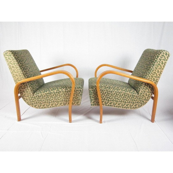 Image 1 of Paire de fauteuils par Jindřich Halabala pour UP Závody Brno - années 1940