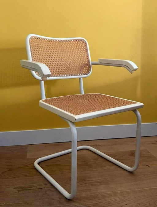 Marcel Breuer B64 Cesca, chaise vintage avec accoudoirs