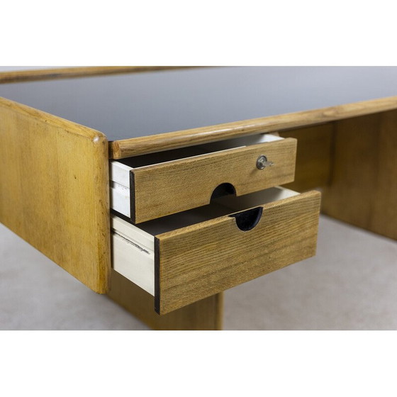 Image 1 of Bureau vintage rectangulaire en bois de chêne, 1970