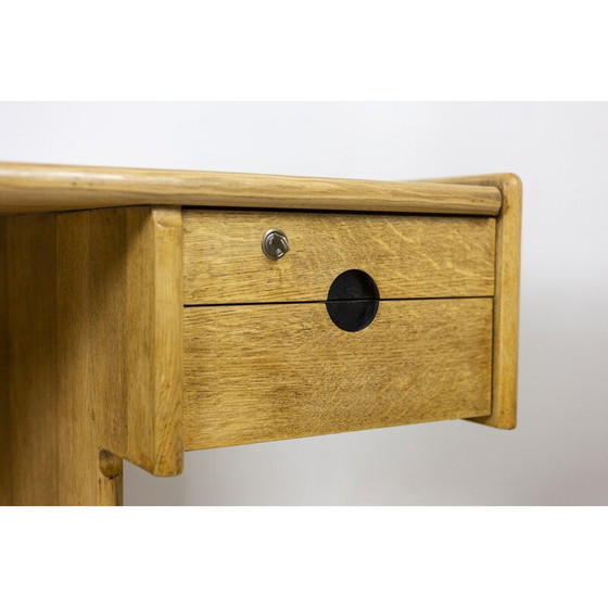 Image 1 of Bureau vintage rectangulaire en bois de chêne, 1970