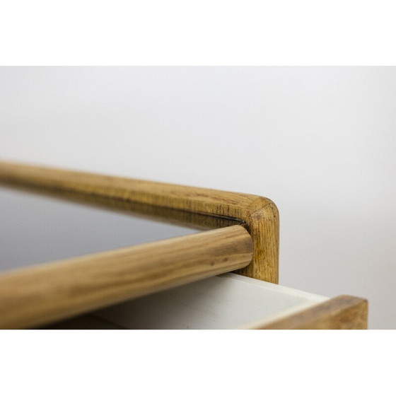 Image 1 of Bureau vintage rectangulaire en bois de chêne, 1970