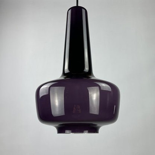 Lampe suspendue en verre opalin violet Kreta For Holmegaard By Jacob Bang