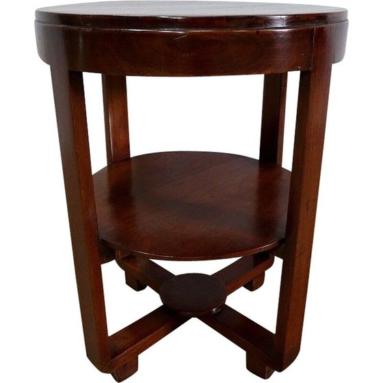 Image 1 of Guéridon vintage Art Déco en teck massif, 1930