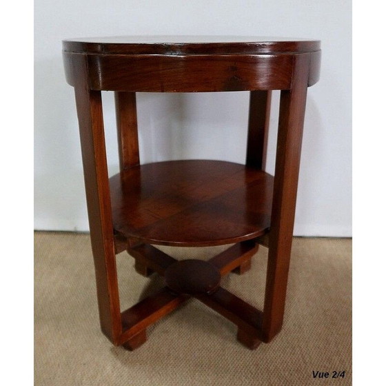 Image 1 of Guéridon vintage Art Déco en teck massif, 1930