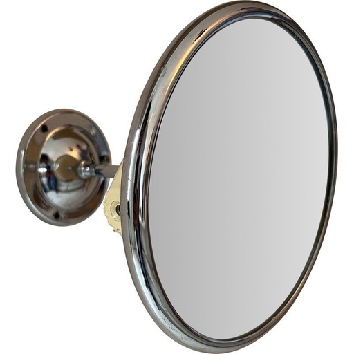 Miroir réglable vintage en métal chromé, France 1970
