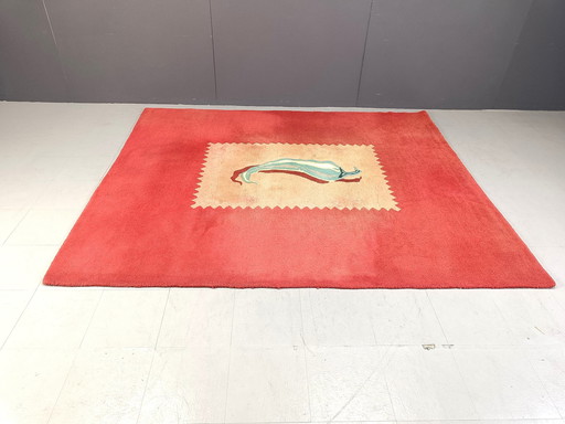 Grand tapis noué à la main, 1990S