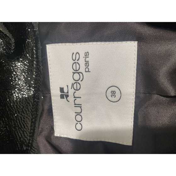 Image 1 of Veste vintage en vinyle noir