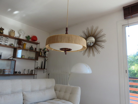 Image 1 of Suspension Temde En Sisal Et Teck