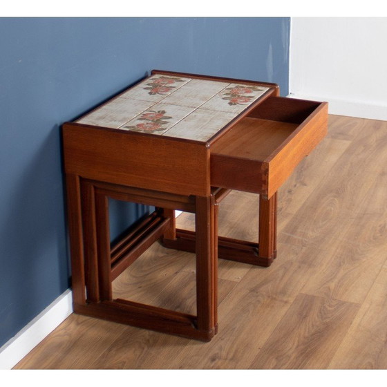 Image 1 of Tables gigognes vintage en teck G Plan avec tiroir, 1960s