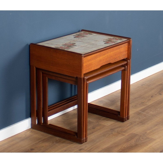 Image 1 of Tables gigognes vintage en teck G Plan avec tiroir, 1960s