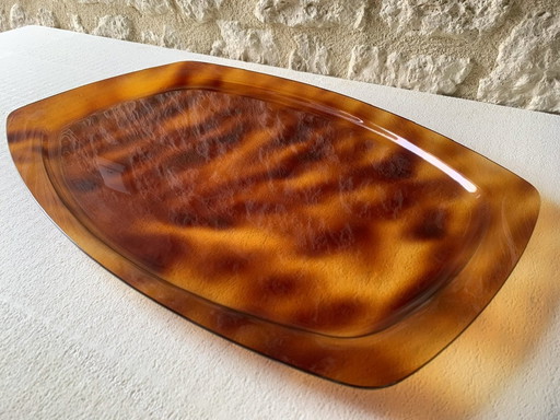 Plateau de service en verre acrylique, 1960's