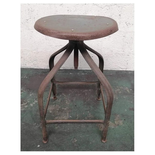 Tabouret vintage Flambo métal architecte