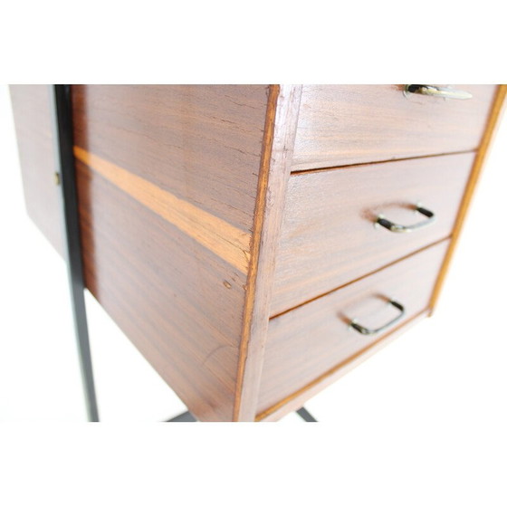 Image 1 of Bureau vintage en placage d'acajou, Italie 1970