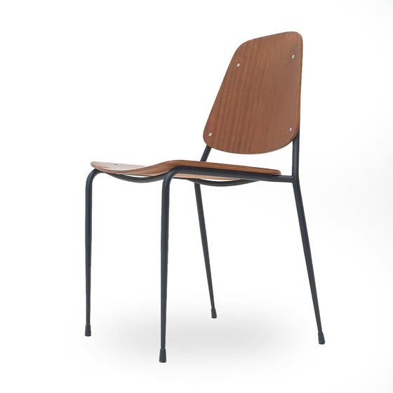 Image 1 of Chaise avec assise et dossier en contreplaqué incurvé, 1960S