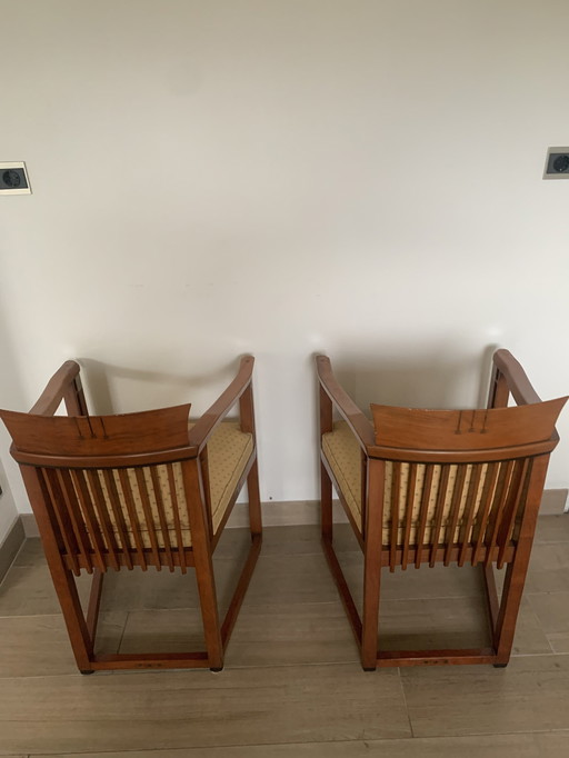 2 Pièces Schuitema Art Deco Chaises de salle à manger avec accoudoirs