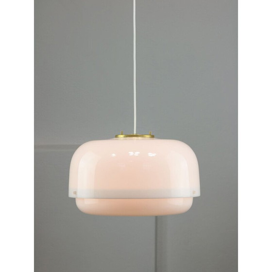 Image 1 of Lampe suspendue vintage en laiton par Luigi Massoni pour Guzzini, Italie 1970