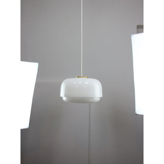 Image 1 of Lampe suspendue vintage en laiton par Luigi Massoni pour Guzzini, Italie 1970