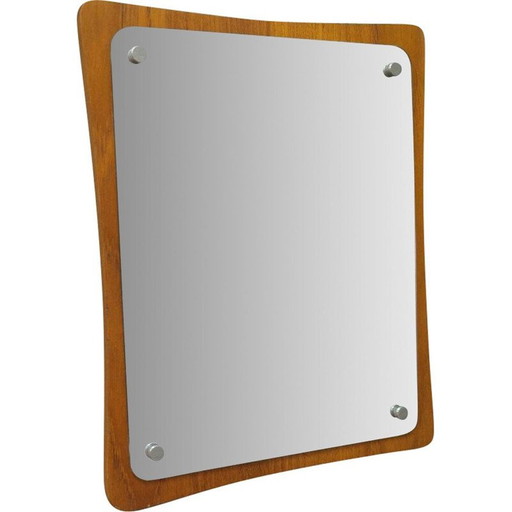 Miroir vintage en teck, Suède 1960