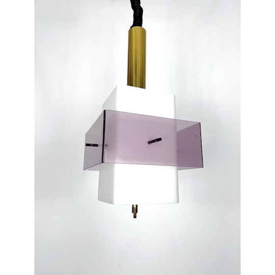 Image 1 of Lampe suspendue du milieu du siècle par Stilux Milano, Italie, années 1960