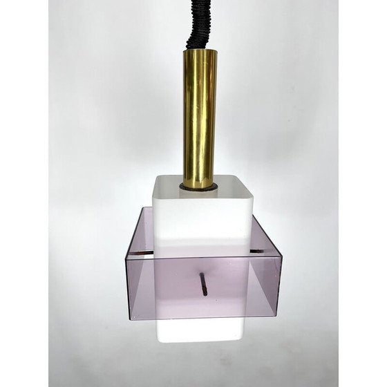 Image 1 of Lampe suspendue du milieu du siècle par Stilux Milano, Italie, années 1960