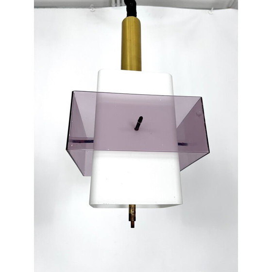Image 1 of Lampe suspendue du milieu du siècle par Stilux Milano, Italie, années 1960