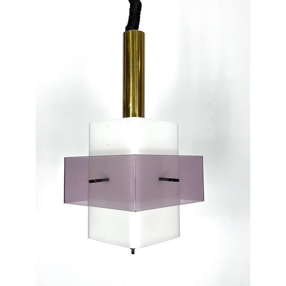 Image 1 of Lampe suspendue du milieu du siècle par Stilux Milano, Italie, années 1960