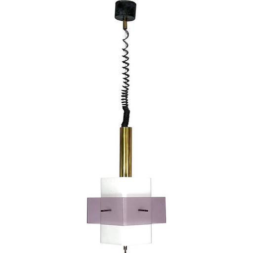 Lampe suspendue du milieu du siècle par Stilux Milano, Italie, années 1960