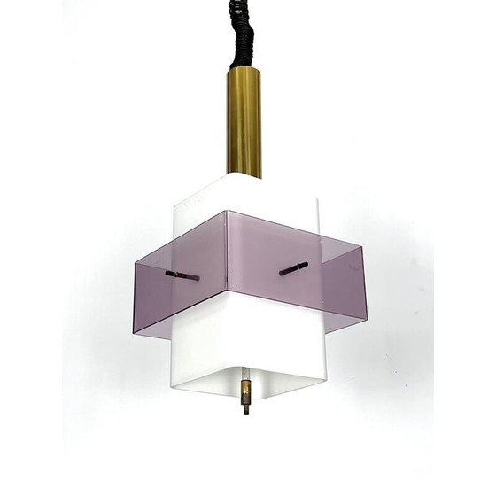 Image 1 of Lampe suspendue du milieu du siècle par Stilux Milano, Italie, années 1960