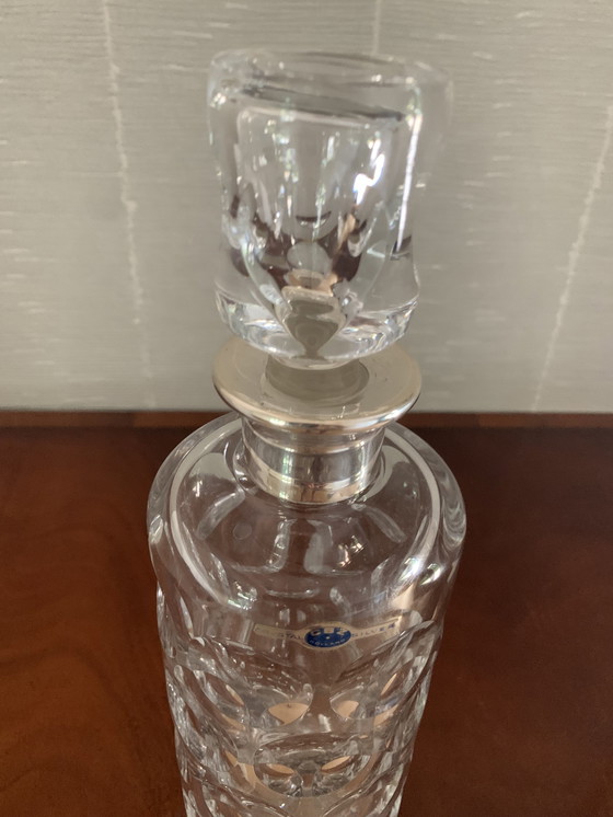 Image 1 of Carafe en cristal avec col en argent