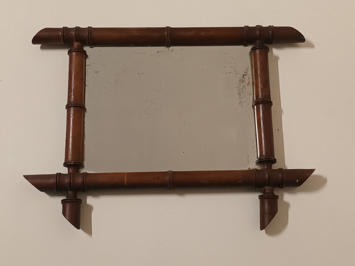 Miroir avec cadre en bois