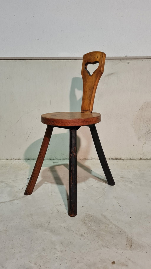 Chaise artisanale française Wabi Sabi 1940S