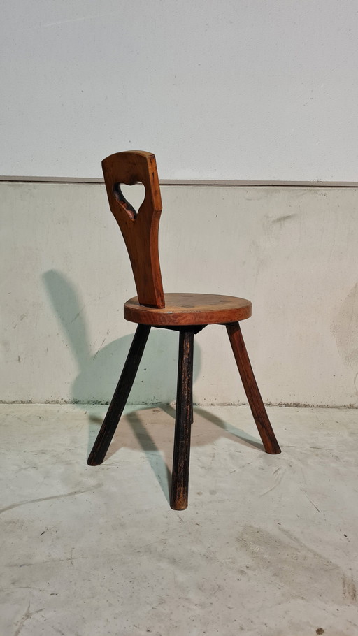 Chaise artisanale française Wabi Sabi 1940S