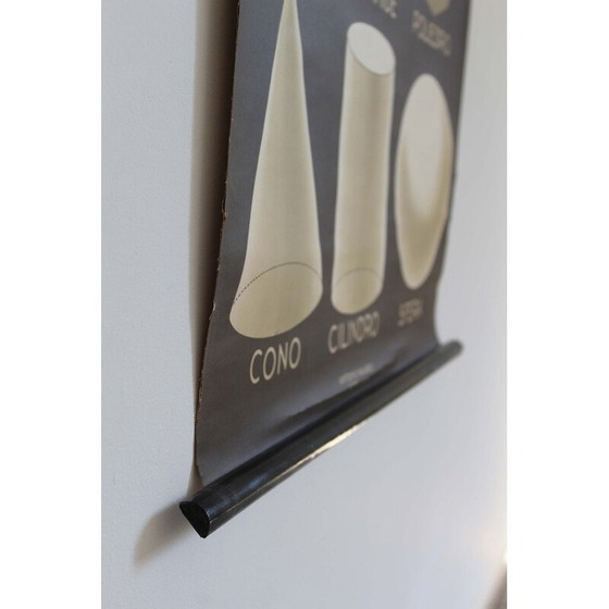 Image 1 of Peinture vintage "Solidi Geometrici" par Antonio Vallardi, Italie 1940s