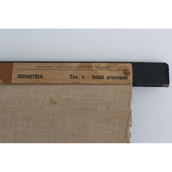 Image 1 of Peinture vintage "Solidi Geometrici" par Antonio Vallardi, Italie 1940s