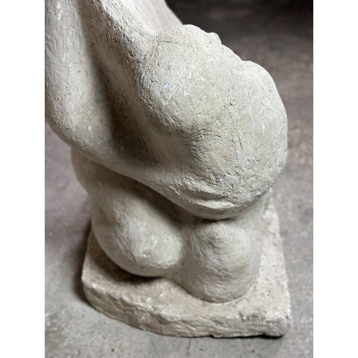 Sculpture en plâtre vintage de Dragoljub Milosevic, 1970