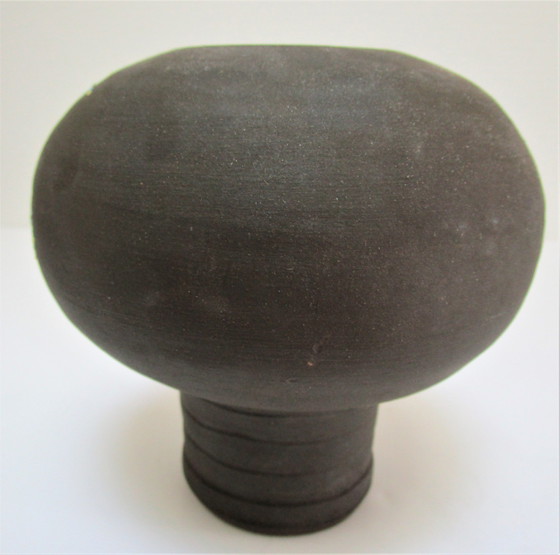 Image 1 of Bougeoir Anthropomorphe Céramique Scarifiée Estampillée Vintage Design