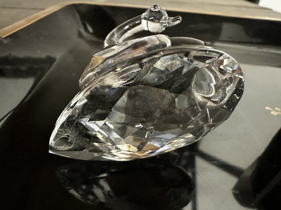 Image 1 of Figurine De Cygne En Cristal Taillé L 5 Cm / H 6 Cm