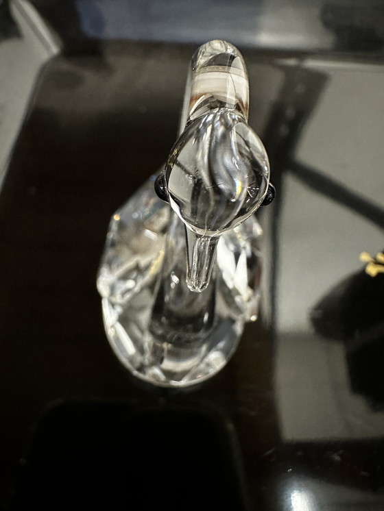 Image 1 of Figurine De Cygne En Cristal Taillé L 5 Cm / H 6 Cm