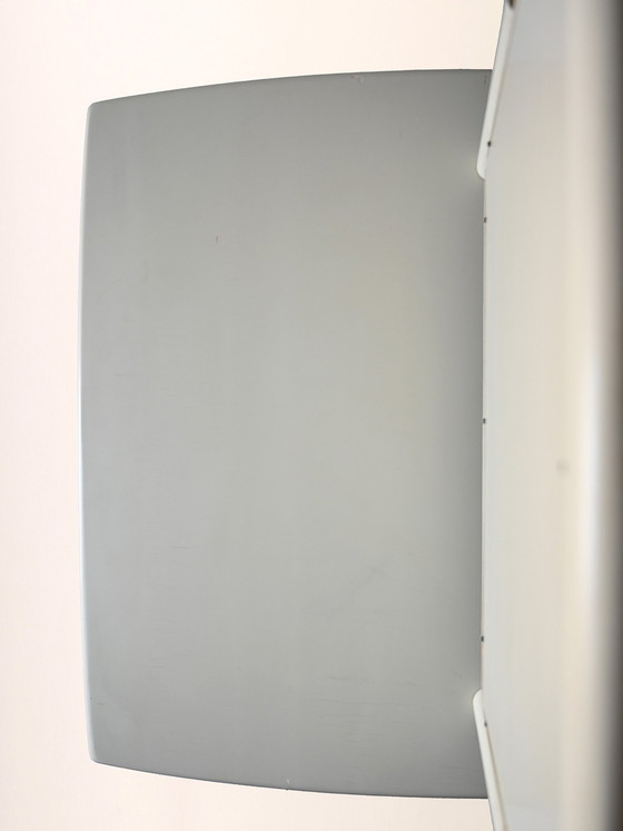 Image 1 of 1960S Vintage Wooden Vanity With Adjustable Mirror, White Painted Dressing Table