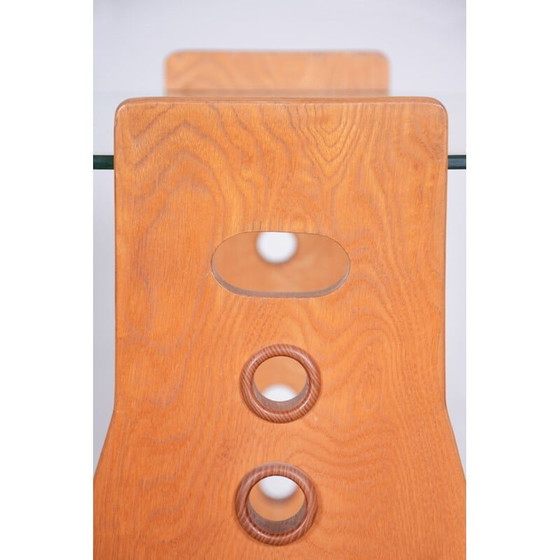 Image 1 of Table basse vintage avec porte-revues par Úluv, 1950