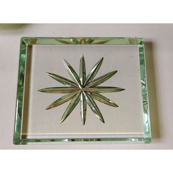 Image 1 of Set de bureau vintage en cristal par Fontana Arte, 1930