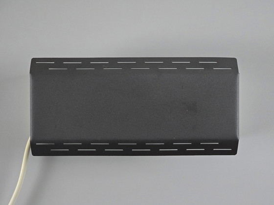 Image 1 of Mid Century Modern - Vintage 1980S G&G Gérard Gossé Grey Metal Adjustable Flip-Open Wall Lamp