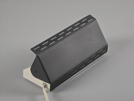 Mid Century Modern - Vintage 1980S G&G Gérard Gossé Grey Metal Adjustable Flip-Open Wall Lamp