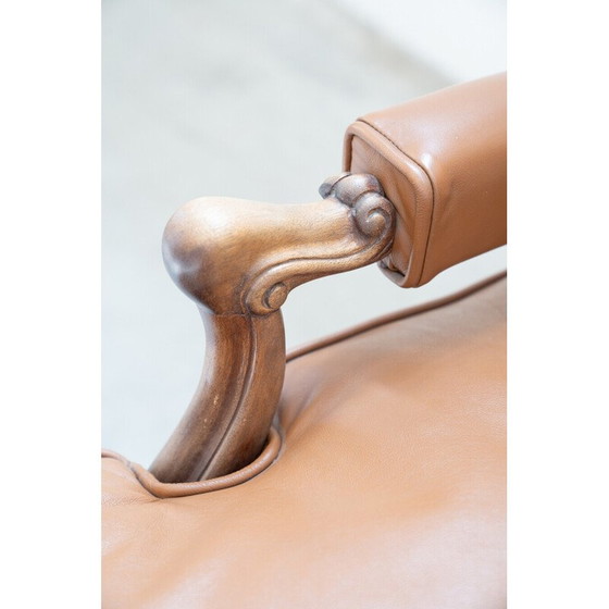 Image 1 of Chaise de bureau vintage en cuir fior, 1980